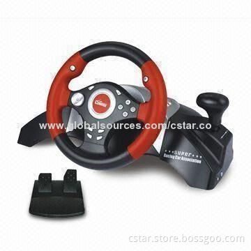 Shenzhen Wholesale Cheap Car Game Steering Wheel for Sony's PS2 Video Games